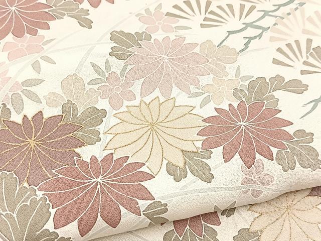 平和屋着物■色留訪問着 風景花文 金彩 正絹 逸品 BAAY9239yc
