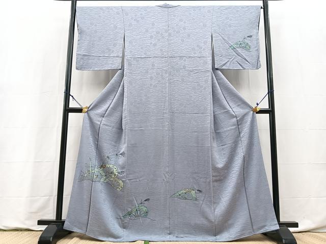 平和屋着物●訪問着 片輪車花文 金彩 鈴乃屋扱い 正絹 逸品 未使用 BAAY9249yc