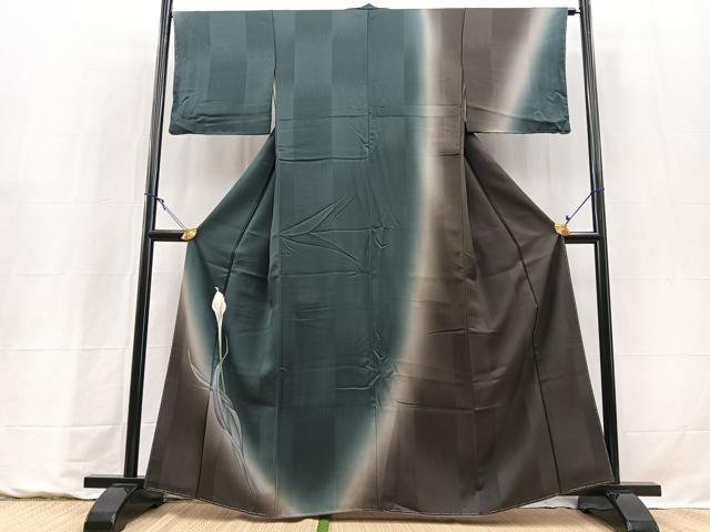 平和屋着物●京都の名門ブランド 銀花仙 訪問着 草花文 暈し染め 金彩 やまと誂製 正絹 逸品 未使用 BAAY9266yc