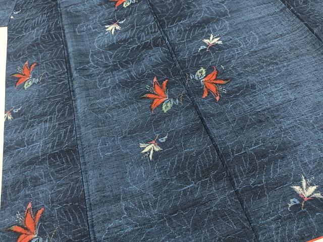 平和屋着物■上質な紬 草花文 正絹 逸品 BAAY9293yc