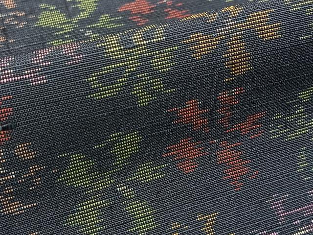 平和屋着物■上質な紬 花尽くし 正絹 逸品 BAAY9294yc