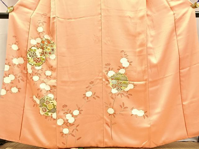 平和屋着物●訪問着 雪輪花文 大丸扱い 正絹 逸品 BAAY9295yc