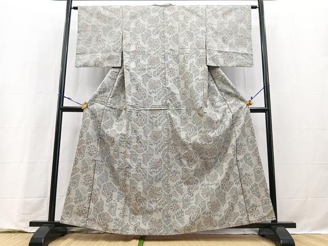 平和屋着物■本場大島紬 7マルキ 幾何学文様 正絹 逸品 BAAY9300yc