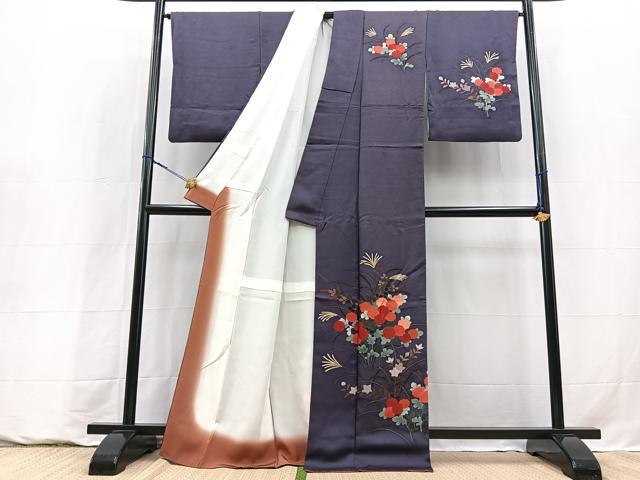 平和屋着物■訪問着 秋草文 正絹 逸品 BAAY9319yc