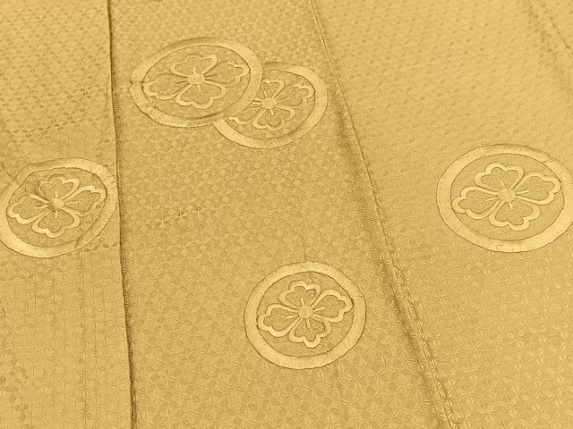 平和屋着物■無地絵羽訪問着 総刺繍 花菱丸文 木蘭色 正絹 逸品 BAAY9324yc