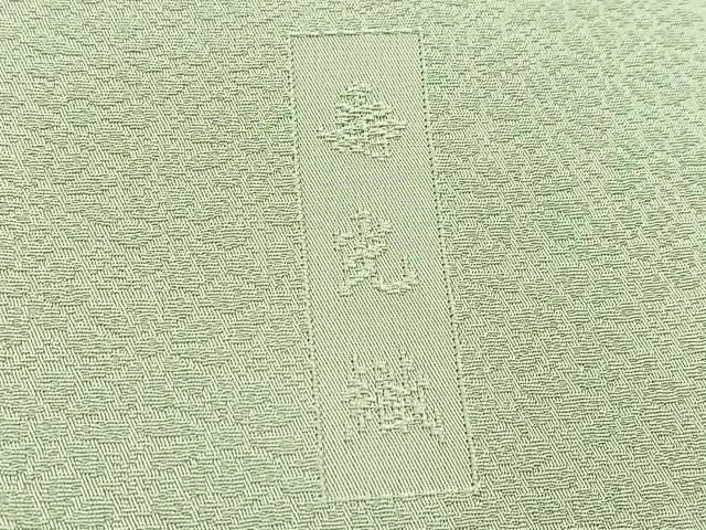 平和屋着物●上質な色無地 寿光織 花尽くし地紋 柳鼠色 さが美扱い 正絹 逸品 未使用 BAAY9362yc