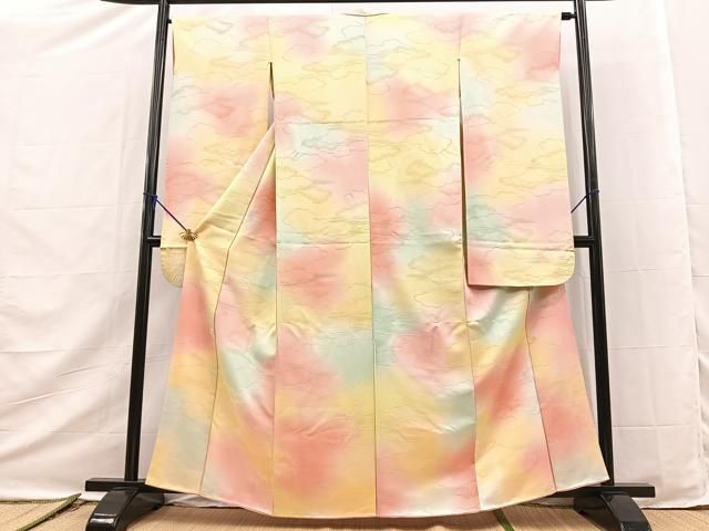 平和屋着物■豪華振袖 雲重ね文 暈し染め 金彩 正絹 逸品 BAAY9505yc