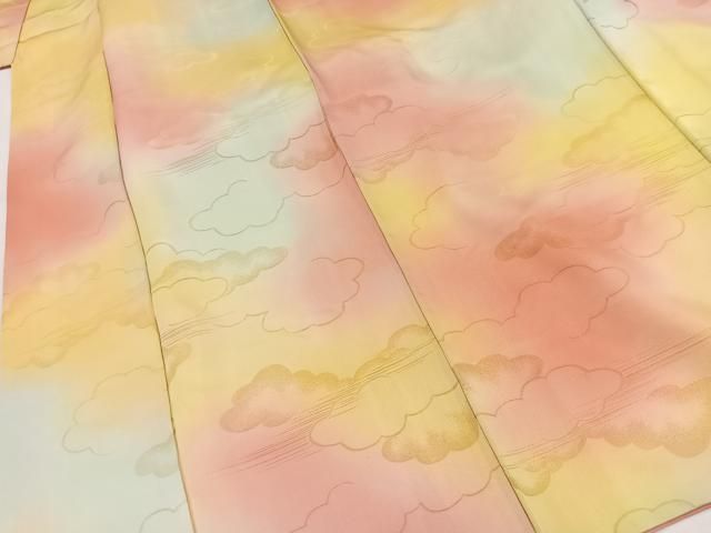 平和屋着物■豪華振袖 雲重ね文 暈し染め 金彩 正絹 逸品 BAAY9505yc