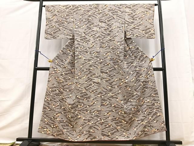 平和屋着物■上質な小紋 立波花文 正絹 逸品 BAAY9510yc