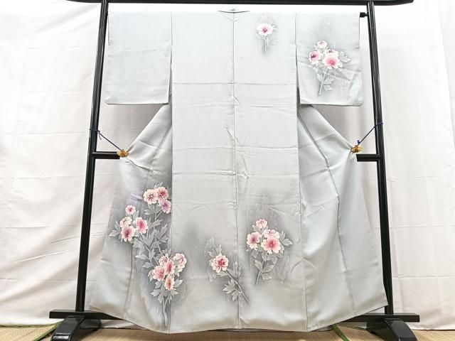 平和屋着物■訪問着 ろうけつ染め 草花文 暈し染め 正絹 逸品 BAAY9513yc