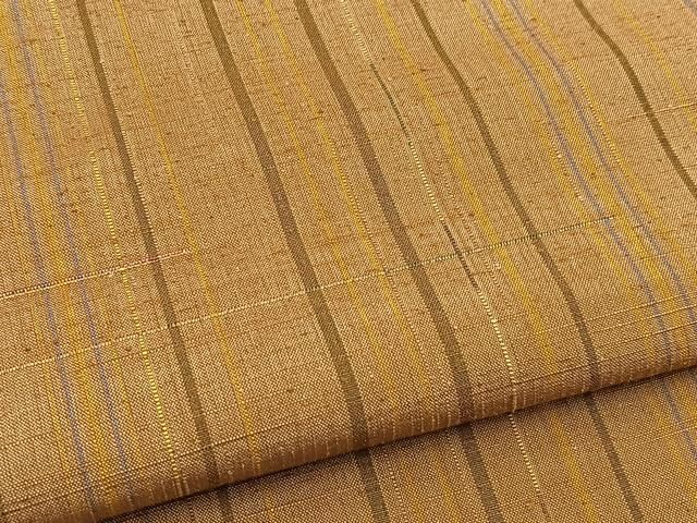 平和屋着物■信州織紬 縞 証紙付き 正絹 逸品 BAAY9529yc