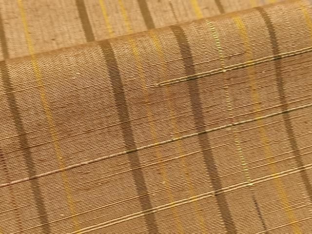 平和屋着物■信州織紬 縞 証紙付き 正絹 逸品 BAAY9529yc