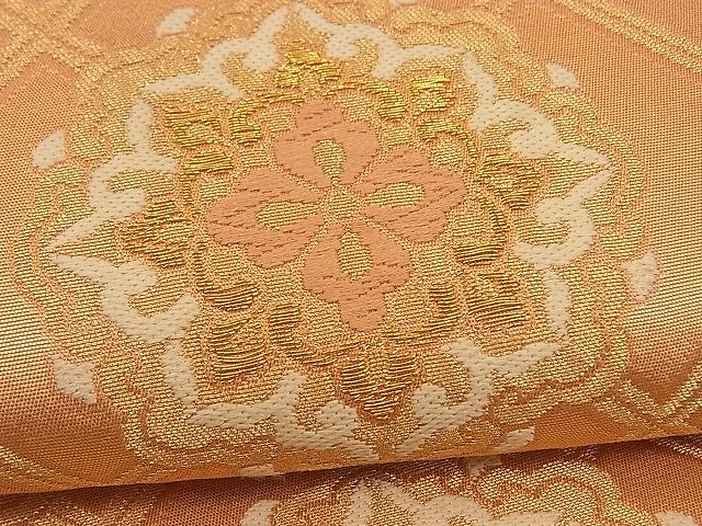 平和屋着物■六通柄袋帯 唐織 扇面取花文 金糸 逸品 n-by2274