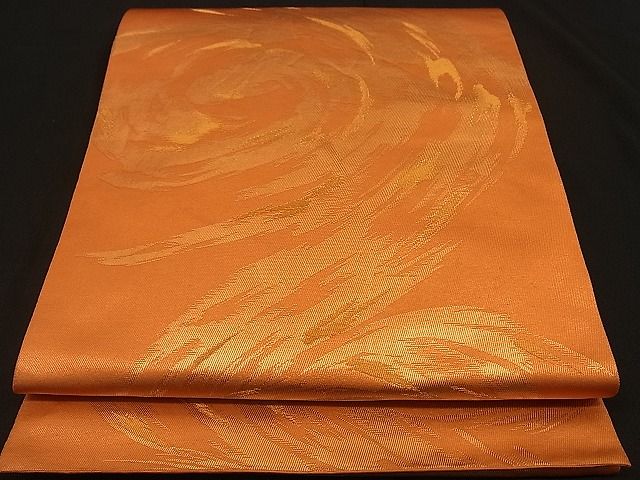 平和屋着物■六通柄袋帯 渦巻き 金糸 逸品 n-by2325