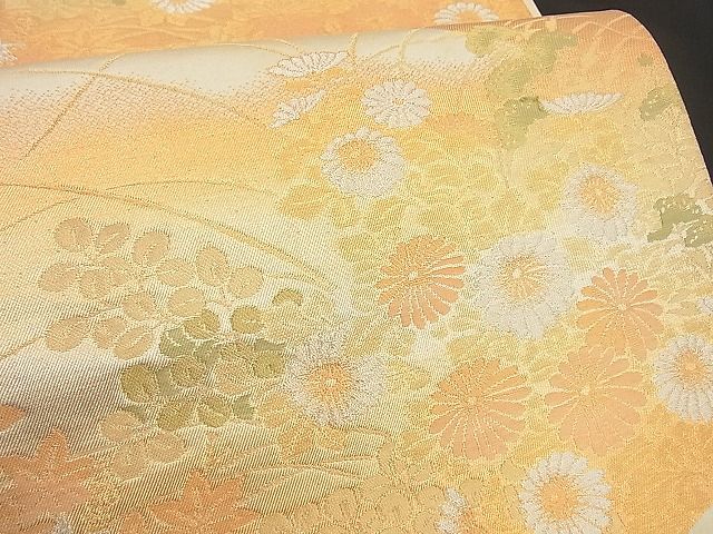 平和屋着物■六通柄袋帯 菊花文 金銀糸 逸品 n-by2431