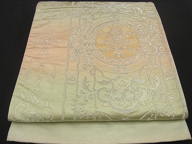 平和屋着物■西陣 六通柄袋帯 吉祥文 銀糸 逸品 n-by2763