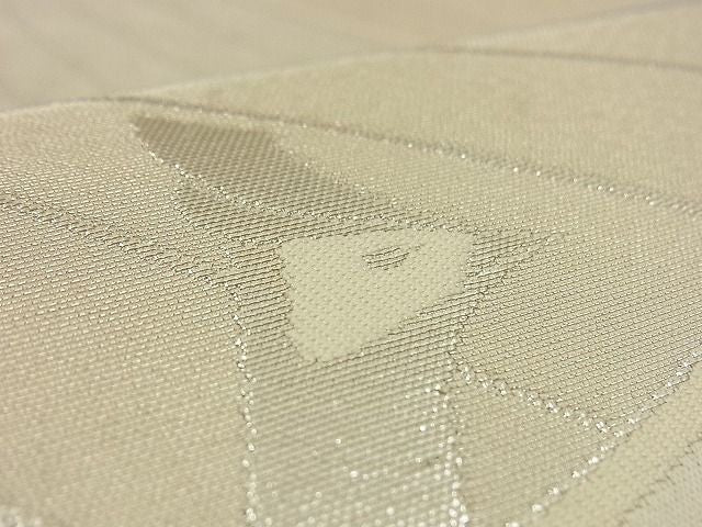平和屋着物■六通柄袋帯 群鶴 銀糸 逸品 n-by2803
