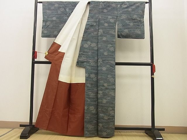 平和屋着物■上質な紬 霞楓文 逸品 n-by2901