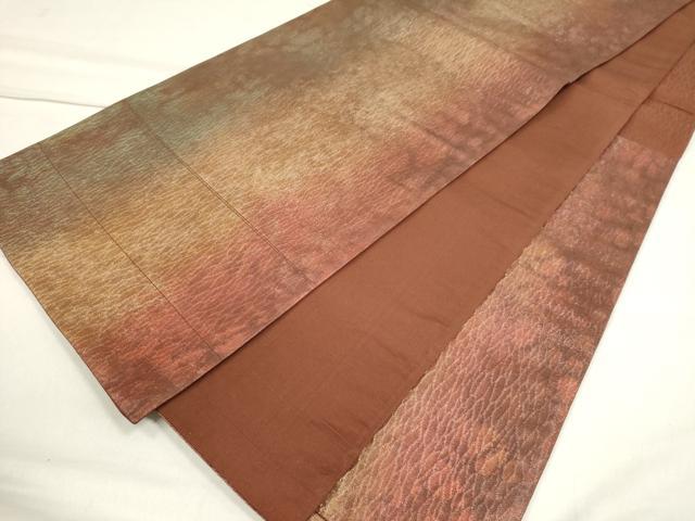 平和屋着物◎六通柄袋帯 霞文 正絹 逸品 CAAI6176ou