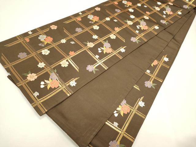 平和屋着物◎六通柄袋帯 舞花文 金糸 正絹 逸品 CAAI6227ou