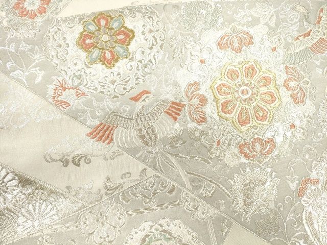 平和屋着物●六通柄袋帯 唐織 光彩 金銀糸 逸品 CAAJ0205eg