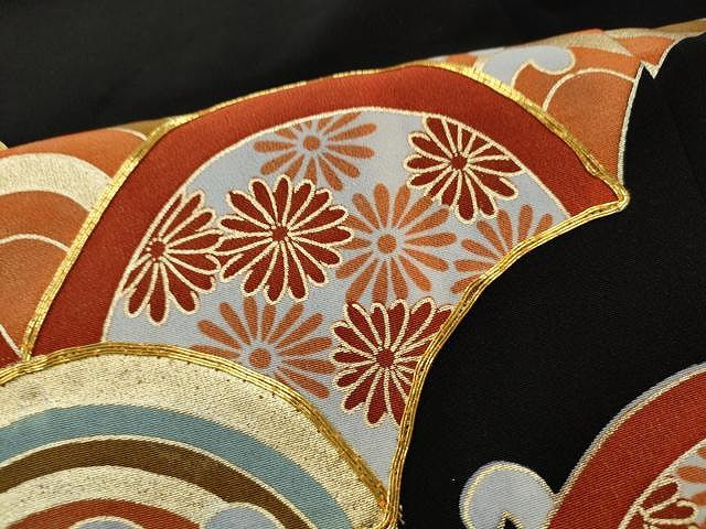平和屋着物■豪華黒留袖 駒刺繍 青海波 金彩 正絹 逸品 CAAJ5111yk