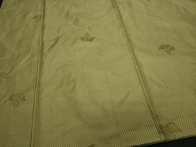 平和屋着物■上質なお召 舞葉文 正絹 逸品 CAAJ5126yk