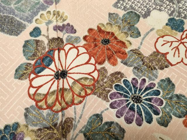平和屋着物■付下げ 吉祥草花文 暈し染め 正絹 逸品 CAAJ8708ze