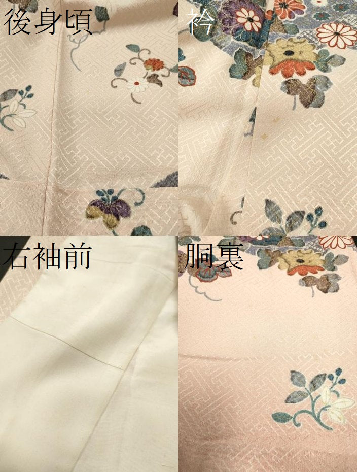 平和屋着物■付下げ 吉祥草花文 暈し染め 正絹 逸品 CAAJ8708ze