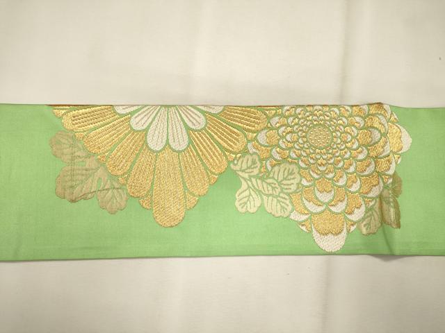 平和屋着物◎九寸名古屋帯 菱花文 金銀糸 正絹 逸品 CAAJ9931oy