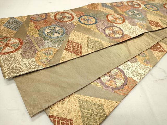 平和屋着物■六通柄袋帯 唐織 切嵌吉祥文 金糸 正絹 逸品 CAAL2859in