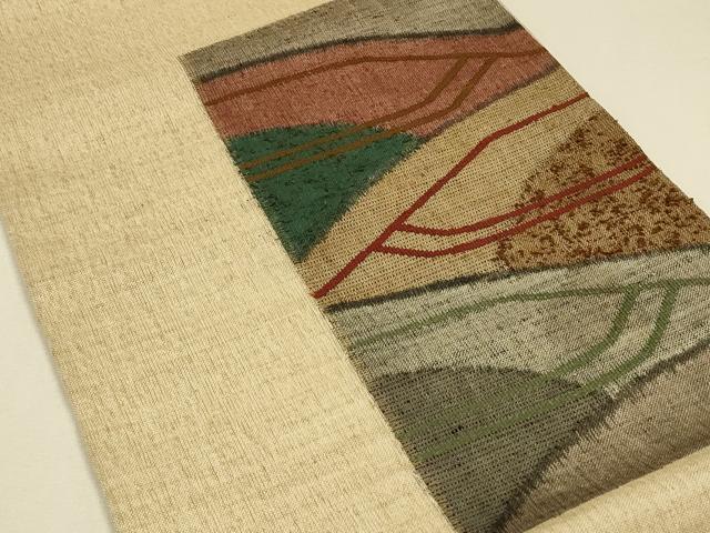 平和屋着物▽スリーシーズン 春夏秋 太鼓柄袋帯 紬地 吉祥文 正絹 逸品 CAAL5007th