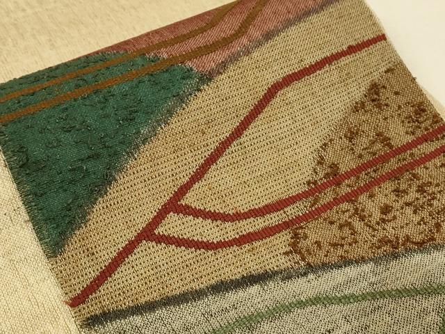 平和屋着物▽スリーシーズン 春夏秋 太鼓柄袋帯 紬地 吉祥文 正絹 逸品 CAAL5007th