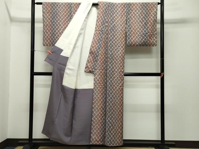 平和屋着物●上質な紬 総絞り 漢方染 正絹 逸品 CAAM6653gh