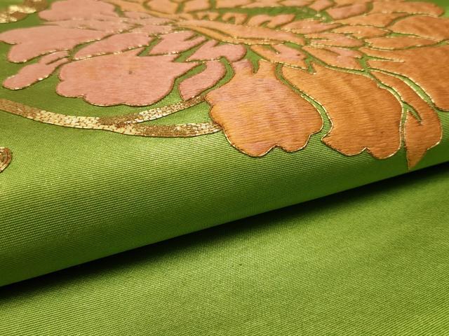 平和屋着物■太鼓柄袋帯 唐織 総刺繍 駒刺繍 正絹 逸品 CAAM8027in