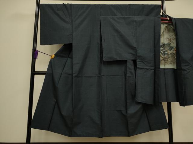 平和屋着物□男性 本場大島紬 アンサンブル 80亀甲 正絹 逸品