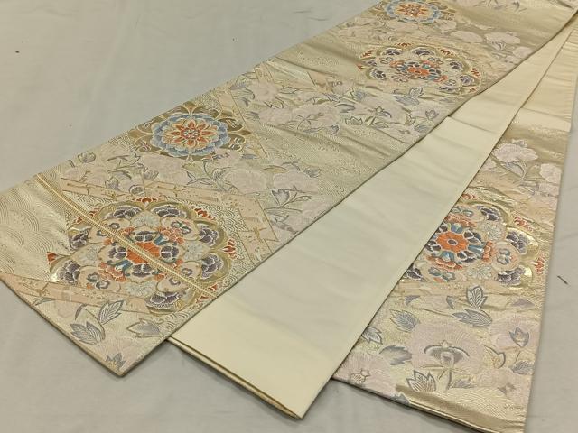 平和屋着物◎六通柄袋帯 唐織 九百錦 京みやび 金銀糸 正絹 逸品 CAAN3678qv