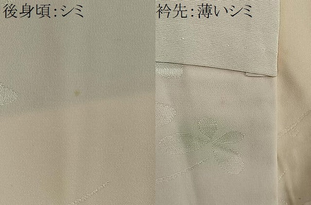 平和屋着物■長襦袢 無双仕立て 露芝舞蝶地紋 暈し染め 正絹 逸品 CAAN7323kb