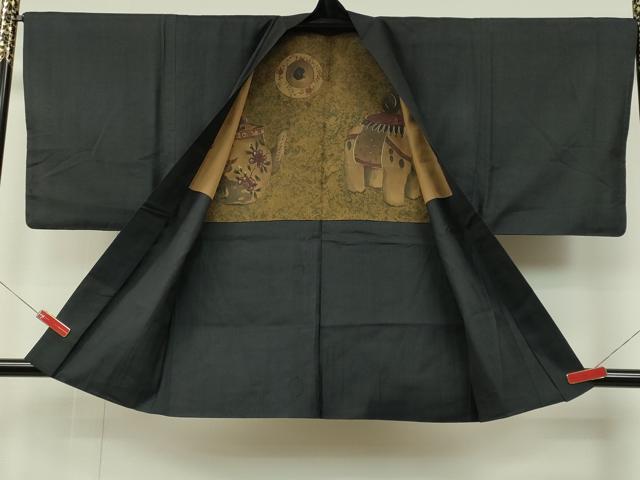 平和屋着物■男性 本場大島紬 アンサンブル 正絹 逸品 CAAO0668ku