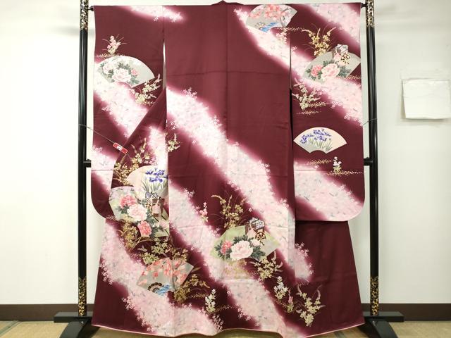 豪華振袖 草花文 暈し染め 金銀彩 正絹 逸品 お見合い 結婚式の