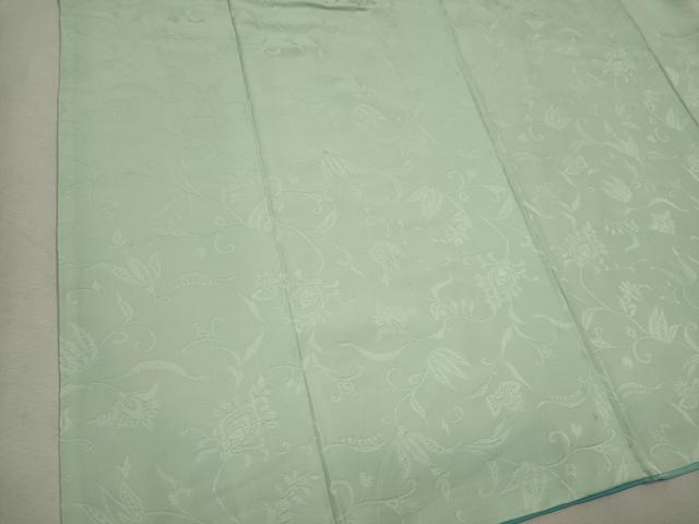 平和屋着物■上質な色無地 洋花唐草地紋 千草鼠色 正絹 逸品 CAAO1737ou