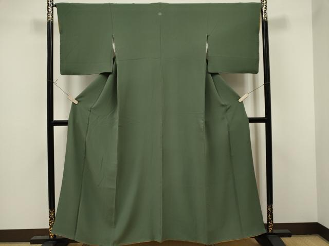 平和屋着物■上質な色無地 青鈍色 やまと誂製 正絹 逸品 CAAO1741ou