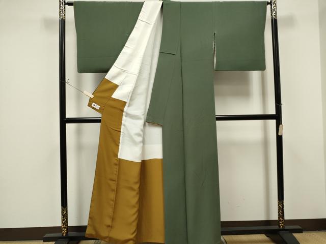平和屋着物■上質な色無地 青鈍色 やまと誂製 正絹 逸品 CAAO1741ou