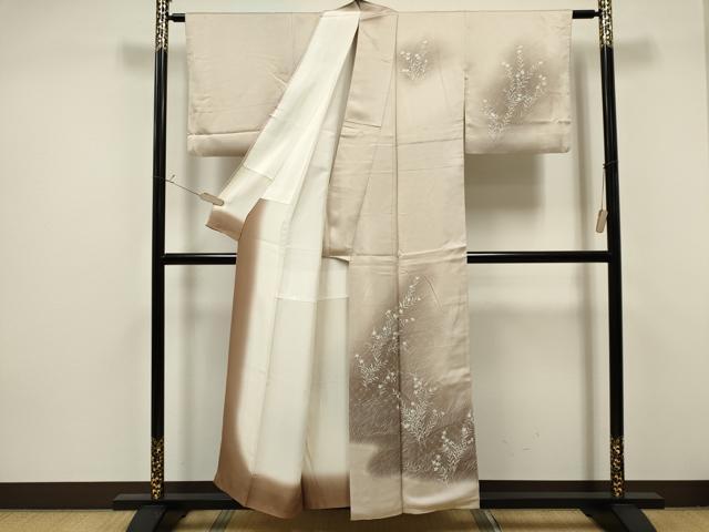 平和屋着物■訪問着 籬草花文 暈し染め 正絹 逸品 CAAO1754ou