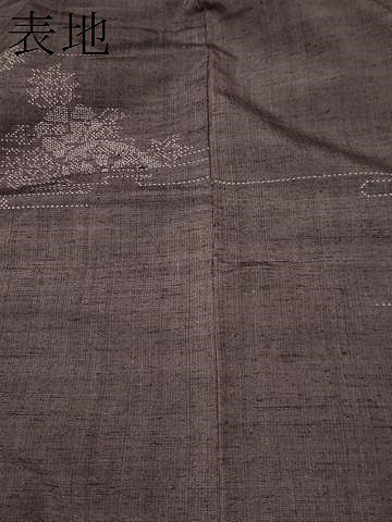 平和屋着物●結城紬 100亀甲 草花文 正絹 逸品 CAAO2376hy
