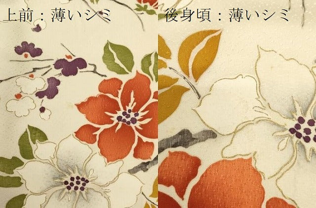 平和屋着物■上質な小紋 枝花文 金彩 正絹 逸品 CAAO8479id