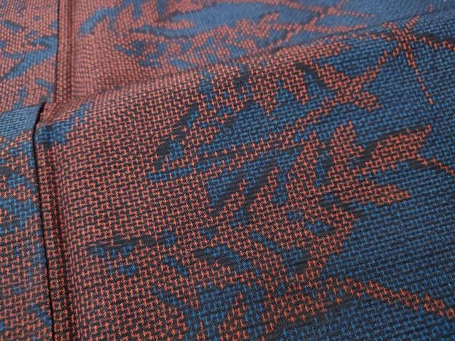 平和屋着物■上質な紬 枝葉文 正絹 逸品 未使用 CAAO9293yk