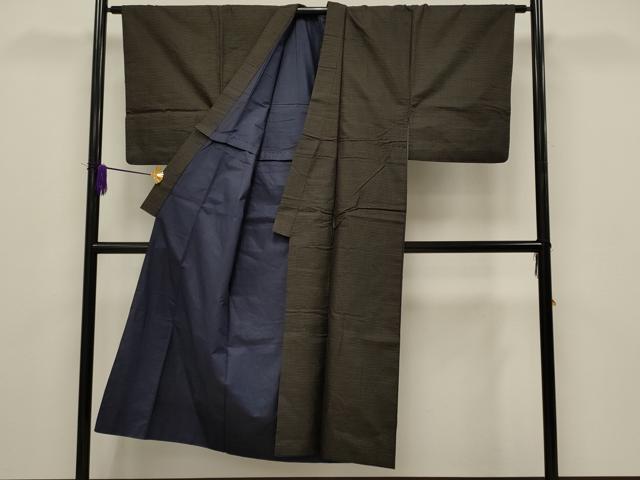 平和屋着物■男性 紬 亀甲柄 正絹 逸品 CAAO9822oy