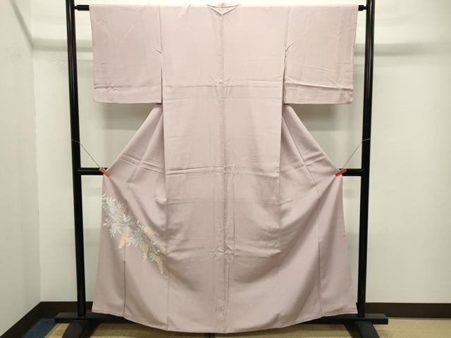 平和屋着物■色留訪問着 葡萄蔦の葉文 金彩 正絹 逸品 CAAP0638in