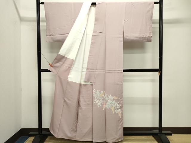 平和屋着物■色留訪問着 葡萄蔦の葉文 金彩 正絹 逸品 CAAP0638in